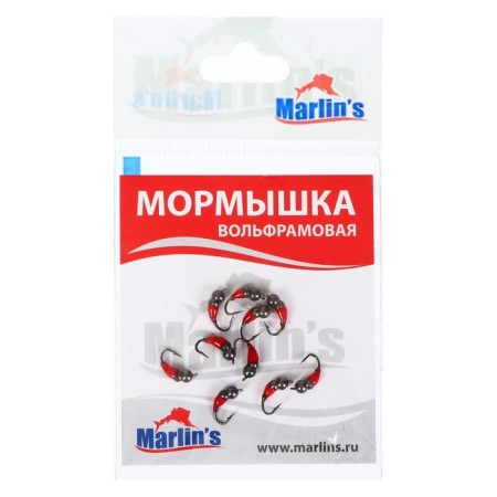 Mormyshka Wolfram Marlin’s Murash No. 1, 3 mm, 0.3 g, black color, 10 pcs.-1