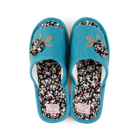 Women's slippers, turquoise color, size 36-1