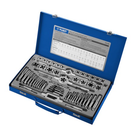 Set of taps and dies "bison" Professional, steel P6M5, 65 items-1