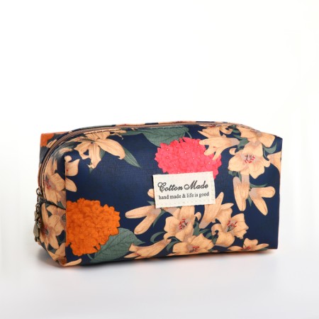 Cosmetic bag with lightning, blue/multi -colored color