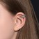 Earring "Kaff" Sparks, white color in silver
