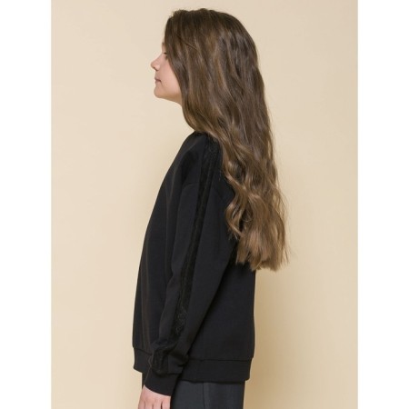Толстовка для девочек, рост 134 см, цвет чёрный-2