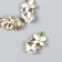 Decor for creativity metal, enamel, rhinestones "White butterfly on the crystal" gold 1.4x2.1 cm