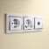 Frame for 3 posts WL03-FRAME-03-WHITE-GD, Color Gold, White