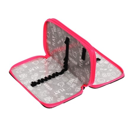 Penal 2 sections 110*190 fabric PCT 11-42 "Black-Yarko-pink" 56330-7
