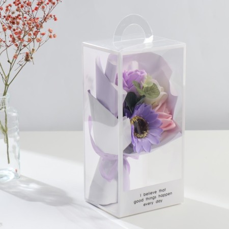 Bouquet of soap petals "Lilac fog" 11x8x25 cm