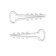 Dowel-mud "bison" dh-p, for a flat cable, nylon, 14 mm, white, 100 pcs
