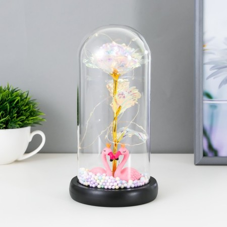 Network Sales "Flower and Flamingo" LED from batteries 3haaa 11x11x21.5 cm Risalux