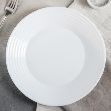 Plate flat Harena, d = 25 cm, white color