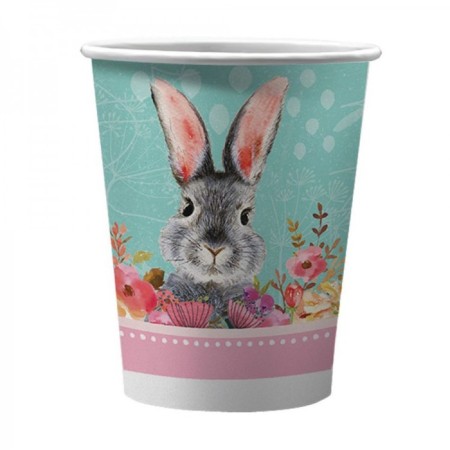 A set of paper glasses "Rabbit", 6 pieces, 250 ml