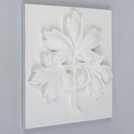Gypsum figure ornament: maple branch, 30 x 35 x 4 cm-1