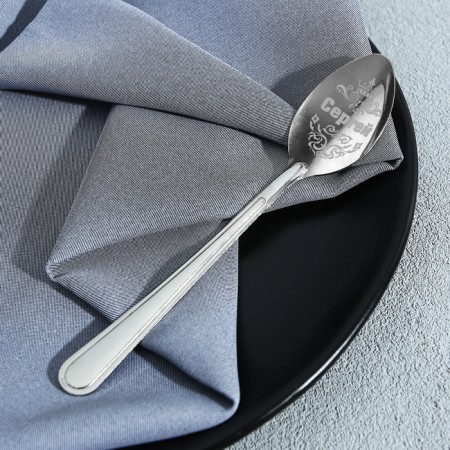 A teaspoon spoon with engraving since February 23 "Sergey", 3 x 14 cm.-2