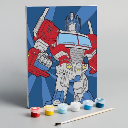 Picture on numbers, 21 x 15 cm "Optimus", transformers