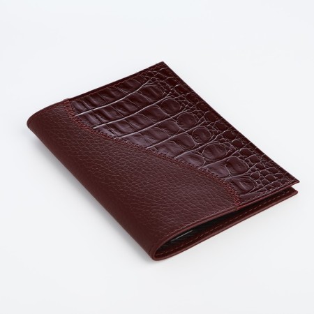 Cover for passport, burgundy color-2