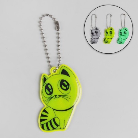 Reflective element "cat", 5 × 3.5 cm, color mix-3