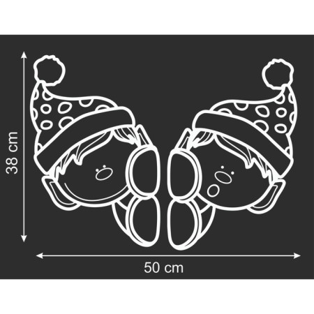 Decorative sticker for windows "Gnomes" 50x38 cm-1