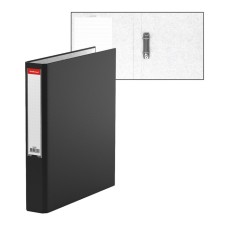 Folder on 2 rings A4, Erichkrause Business, 50 mm, 2000 μm, laminated, solid cover, black