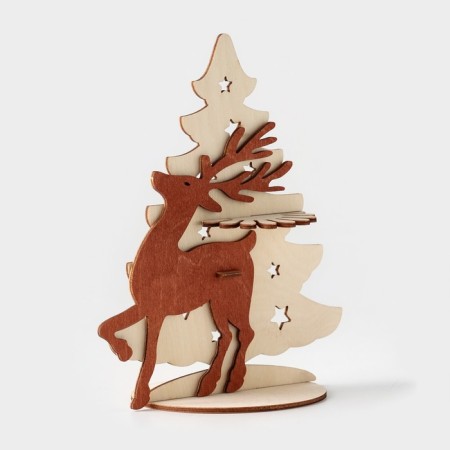 Napotnik wooden shade "New Year's deer", 16 × 11 × 20 cm-1
