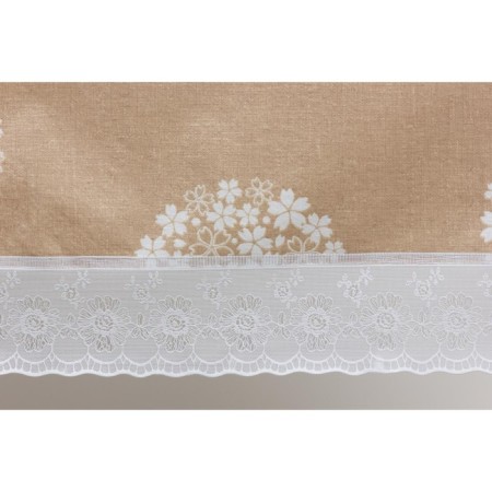 MEIWA tablecloth, round, 152 cm, beige color-4