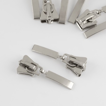 Automatic castle for lightning "Tractor", No. 8, 10 pcs, Nickel color