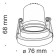 Lamp built-in Technical DL040-L10B4K, LED, 10 W, 68x76x76 mm, 950 lm, 4000k, black