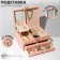 Steam for jewelry "Casket" sliding with a mirror, 22 × 17 × 11.5, pink color
