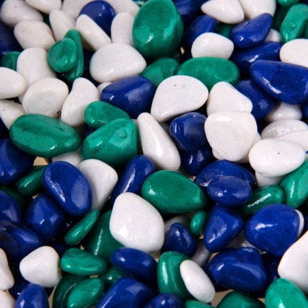 Soil for the aquarium "Peblack color, white-dark. Blue-amerous" 800g FR 8-12 mm