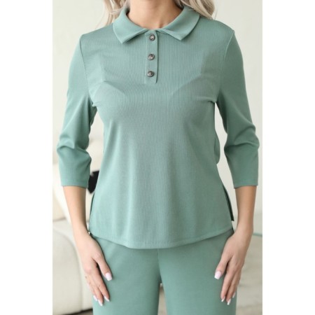 Female suit, size 46, mint color-3
