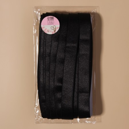 Gum for straps, shiny, 20 mm, 10 ± 0.5 m, black color-2
