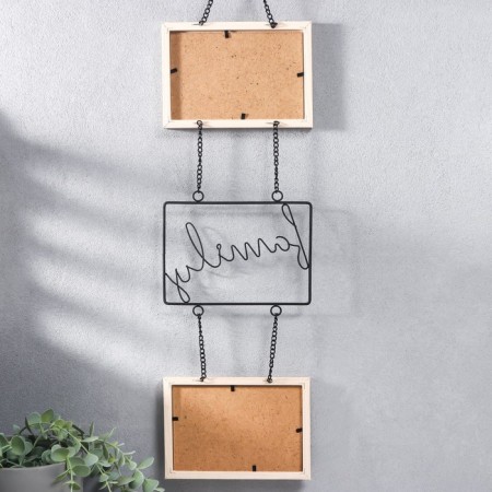 Photo frame double MDF suspended on the "Family" chain 10x15 cm-4