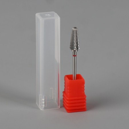 Cure cut -shaped mill for manicure “cone”, fine cut, 6 × 15 mm, in a plastic case-4