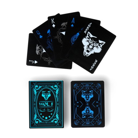 Plastic Plastic "Neon" cards, luminous, 30 μm, 8.8 x 6.3 cm, blue
