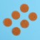 Velcro on a glue basis "Circle", set 55 pcs., Size 1 pc. 1.5 cm, brown color