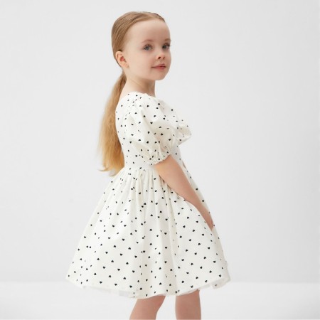 Платье нарядное детское MINAKU: PartyDress, цвет белый, рост 116 см-1