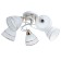Askfeya chandelier 5he27 40W white-gold 50x50x24 cm Bayerlux
