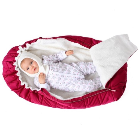 Winter envelope for a girl, height 56-74 cm