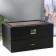 Casket for a double leatherette clock "Dark Night" matte 25.5x20x14.5 cm