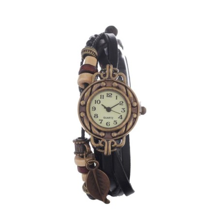 Women's watch "Elios", discrete move, strap 19.5 cm, d-1.5 cm, black-1