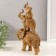 Souvenir Polystone 3D "Elephants Pyramid" Dark Gold 20x7x30 cm