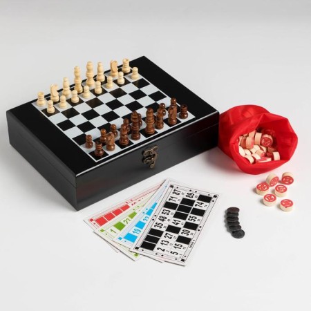 Set 2 in 1: chess, lotto, 22 x 27 cm