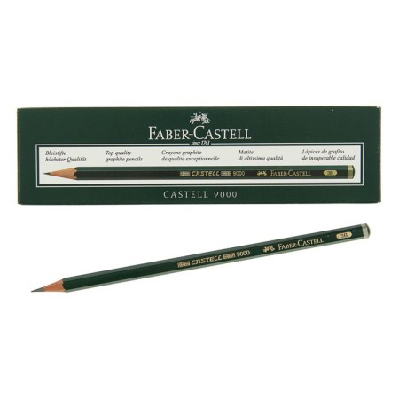 Pencil Art Black Baber-Castell Castell® 9000 Professional 3B Green