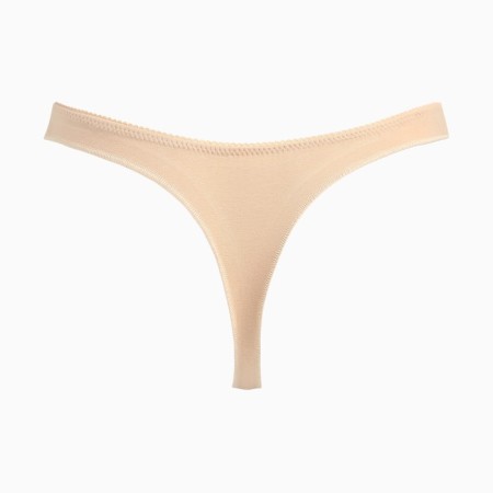 Panties female thongs, beige color, size 46 (m)-7