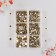 Decor for creativity Glass "Rhinestones. Gold" d = 2-4.8 mm nr 1188 pcs 6x8x1.5 cm