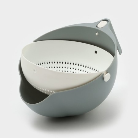 A colander with a bowl, 2 in 1, d = 18 cm, insert 17.5 cm, color mix-1