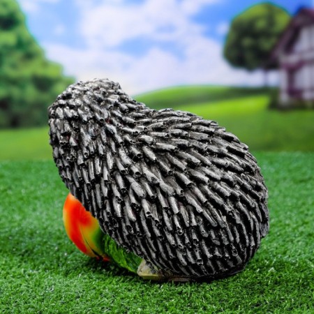 Garden figure "Hedgehogs with an apple" 12x15x14cm-2
