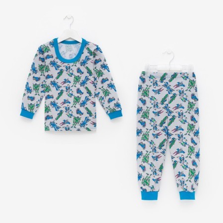 Pajamas for a boy, gray/transformer color, height 92 cm-4
