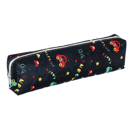 School Penal on the zipper Calligrata "Machines", black