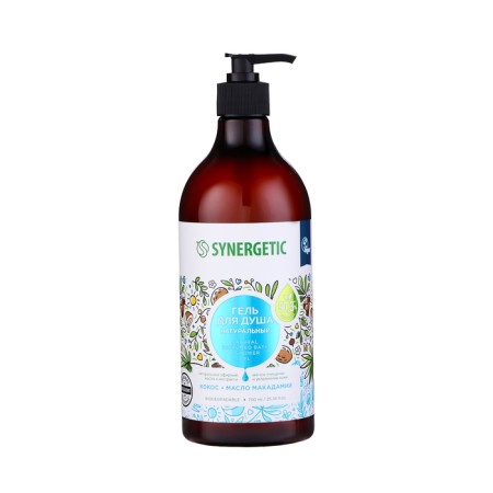 Natural biodegradable shower gel Synergetic Coconut and Macadamia oil, 750 ml