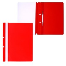 Calligrata, A4, 180 microns, red, transparent top, perforation folder