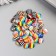 Tops for creativity plastic "Bright stripes" Semsariki set 50 pcs 0.8x0.8 cm